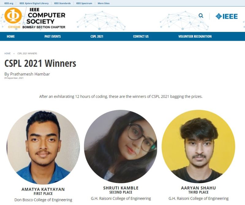 CSPL 2021 Winners Banner