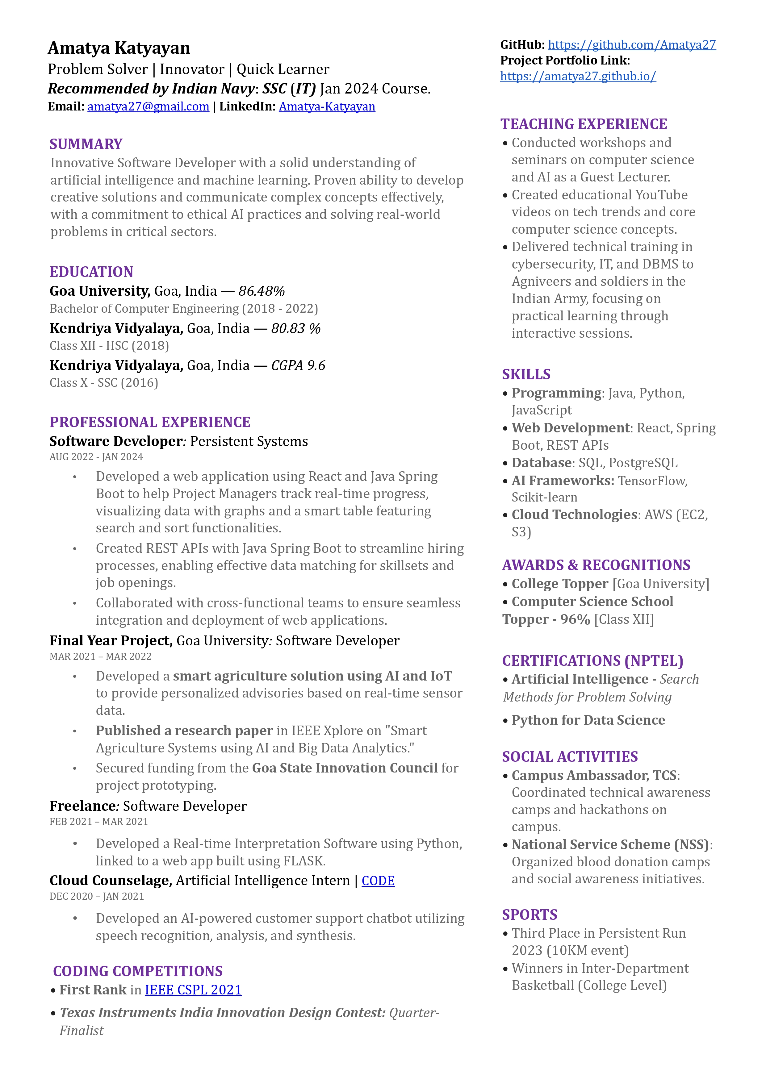 Resume preview