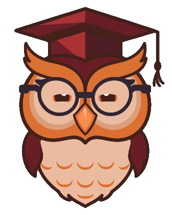 Wise owl mascot